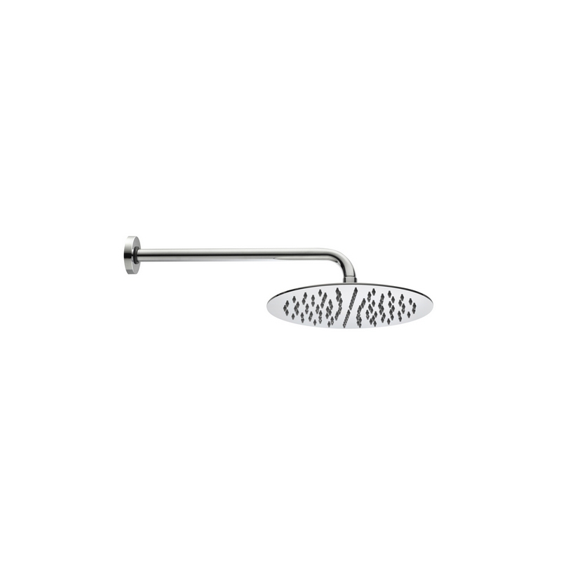 Braccio Doccia Tetis Con Soffione Tondo - Cromo - Diam. 30 Cm 109-H1987-300