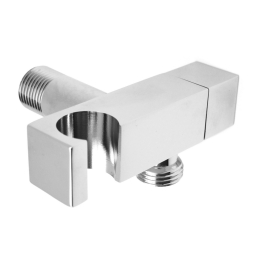 Supporto Doccia Design Ottone Cromo Con Arresto 1/2 M - Cromo 222-8541