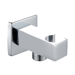 Presa Acqua Quadra Con Supporto Doccia E Rosetta - Cromo 222-85434