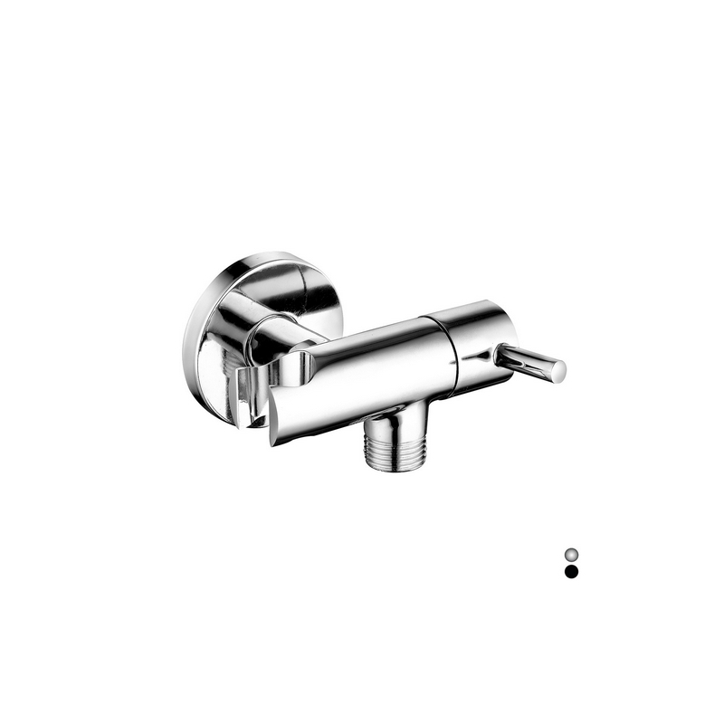 Presa Acqua Tonda Con Supporto Doccia E Arresto - Cromo 222-85440-CR
