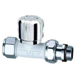 Valvola Termostatizzabile Diritta Bianco-Cromata "Far" 321-0195