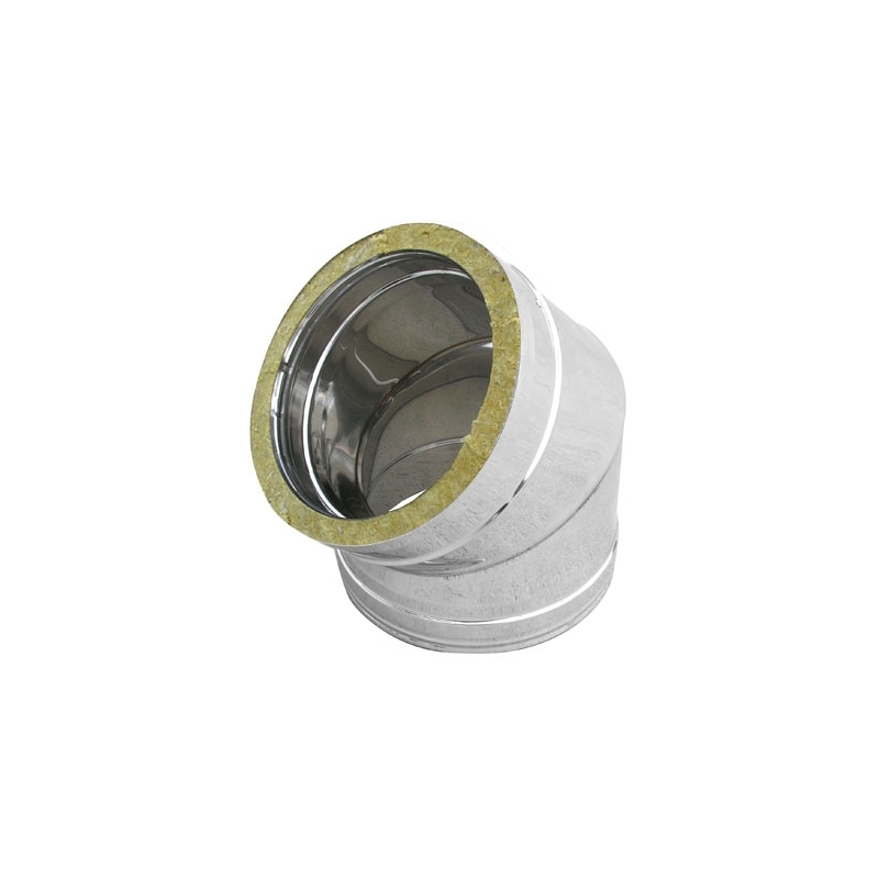 Curva In Acciaio Inox 316l A 45° Doppia Parete - D. Int. 150 - D. Est. 200 412-C762-150200
