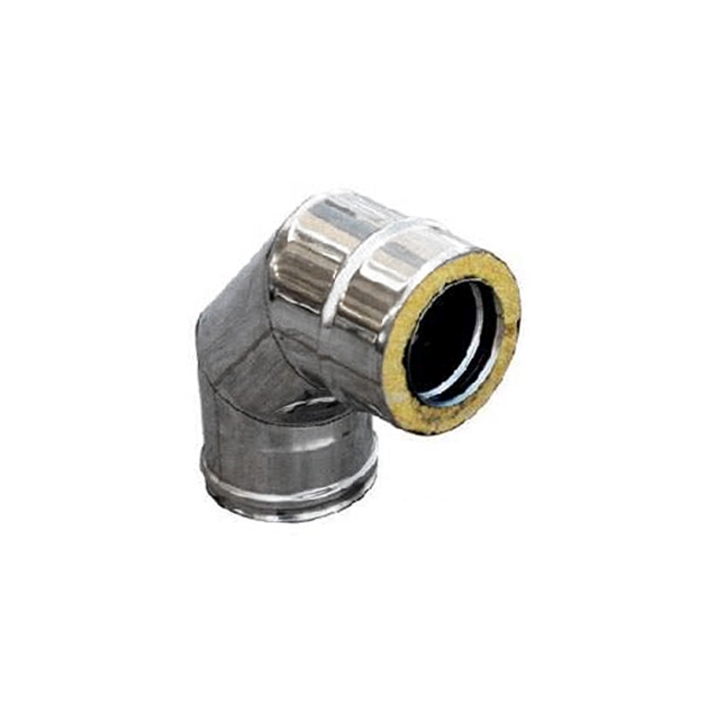 Curva In Acciaio Inox 316l A 90° Doppia Parete - D. Int. 250 - D. Est. 300 412-C763-250300
