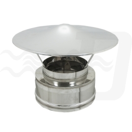 Cappello Cinese Inox Doppia Parete - Diam. 80x130 412-C774-080130