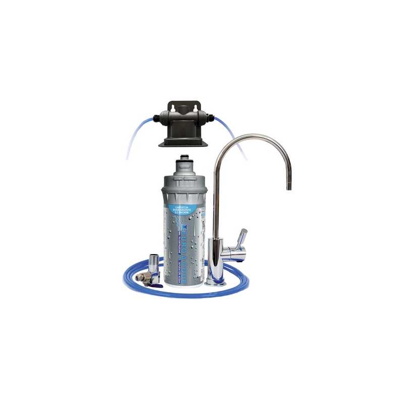 Kit Filtro E Rubinetto A Led River Argento Pro - Autonomia Max 11000 Lt 353-E290