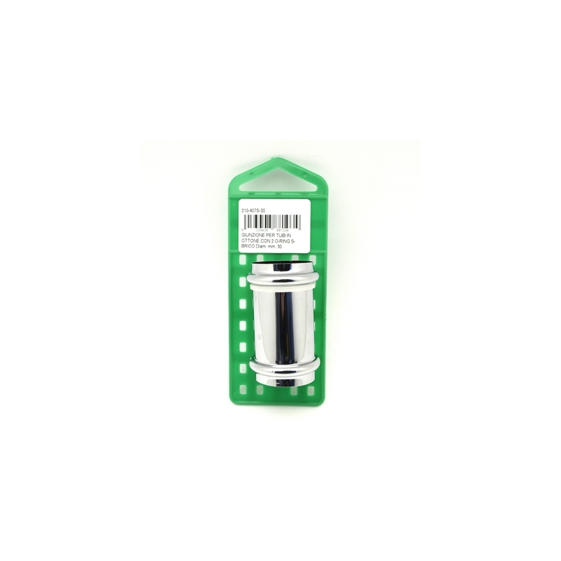 Giunzione Per Tubi In Ottone Con 2 O-ring S-brico - Diam. Mm. 30 210-407S-30