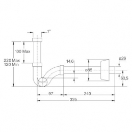 Sifone "Esse" In Abs Cromato "Bonomini" 371-100