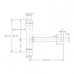 Sifone Minim All In Abs "Bonomini" 371-104