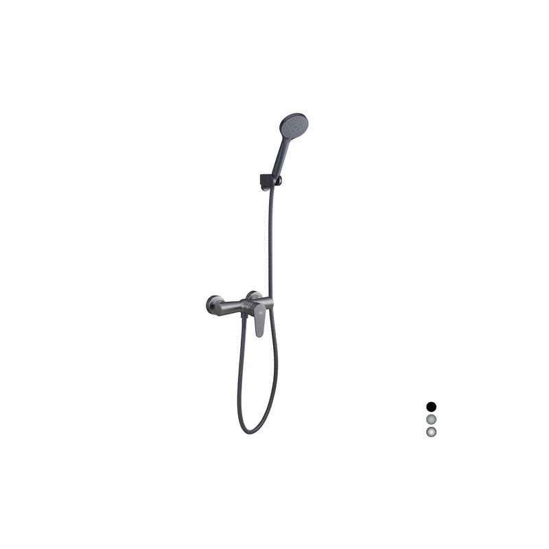 Miscelatore Monocomando Esterno Doccia Serie Lizzy - Nichel Nero Spazzolato 234-L170-NS