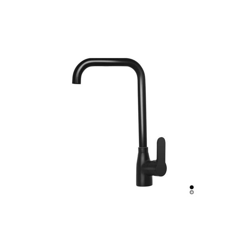 Miscelatore Monocomando Lavello Canna Quadra Serie Paco - Nero Opaco 234-P161-NE