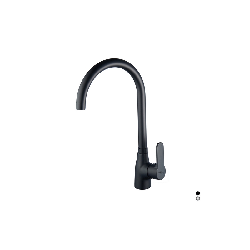 Miscelatore Monocomando Lavello Canna Alta Serie Paco - Nero Opaco 234-P162-NE