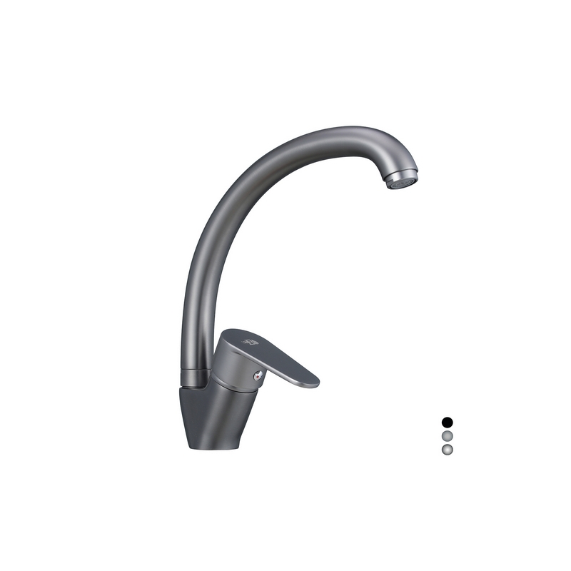Miscelatore Monocomando Lavello Canna Alta Serie Lizzy - Nero Opaco 234-L162-NE