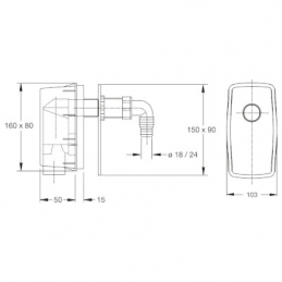 Sifone Compact Da Incasso Per Lavatrice Con Box "Bonomini" 371-351