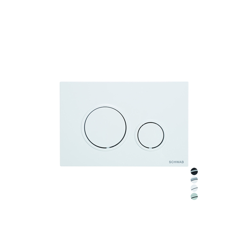 Placca Doppio Scarico Vela - Cromo Lucido 132-F470-120