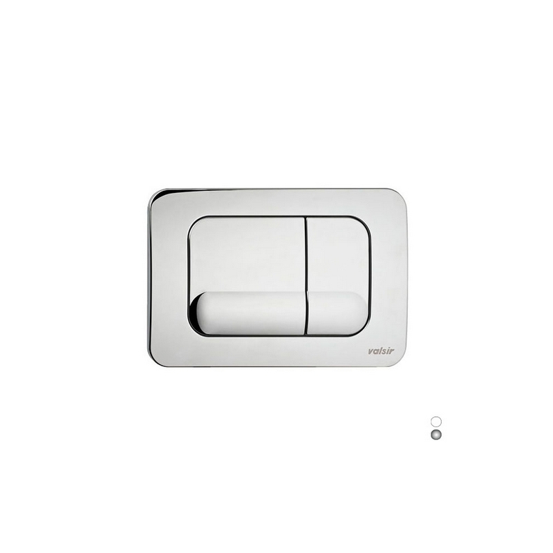 Placca Doppio Scarico Tropea Valsir - Cromato Lucido 360-870-535
