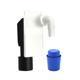 Sifone Lavatrice Incasso Con Placca Bianca - Diam. 40 361-SIL