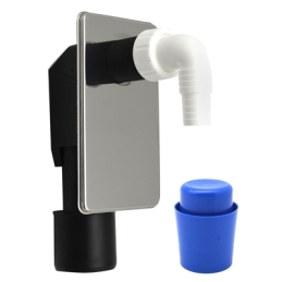 Sifone Lavatrice Ad Incasso Con Placca Inox - Diam. 40-50 361-SILINOX