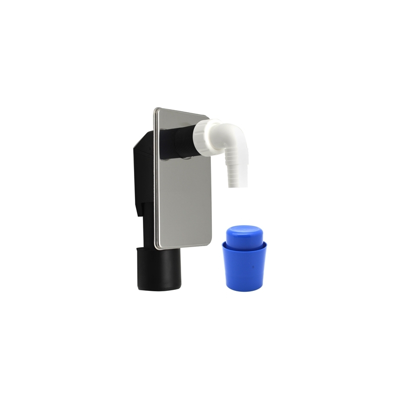 Sifone Lavatrice Ad Incasso Con Placca Inox - Diam. 40-50 361-SILINOX