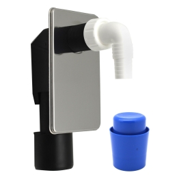 Sifone Lavatrice Ad Incasso Con Placca Inox - Diam. 40-50 361-SILINOX