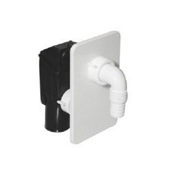 Sifone Lavatrice Ad Incasso Con Placca Bianca Bonomini - Diam. 40 361-SILLUX