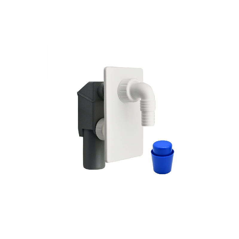 Sifone Lavatrice / Lavastoviglie Ad Incasso C/ Placca Bianca - Diam. 40 361-SLL