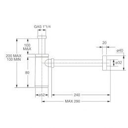 Sifone "King" Con Tre Ghiere In Abs Cromato "Bonomini" 371-B0595EC