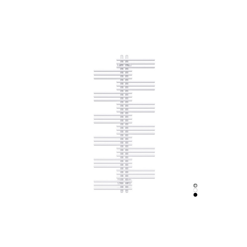 Termoarredo Zehnder Yucca H. 1340 - Nero Opaco Largh. Cm 50 432-ZYS130-N50