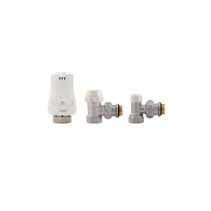 Kit Valvole Termostatiche Ad Angolo Femmina - 1/2" 433-1409F-04