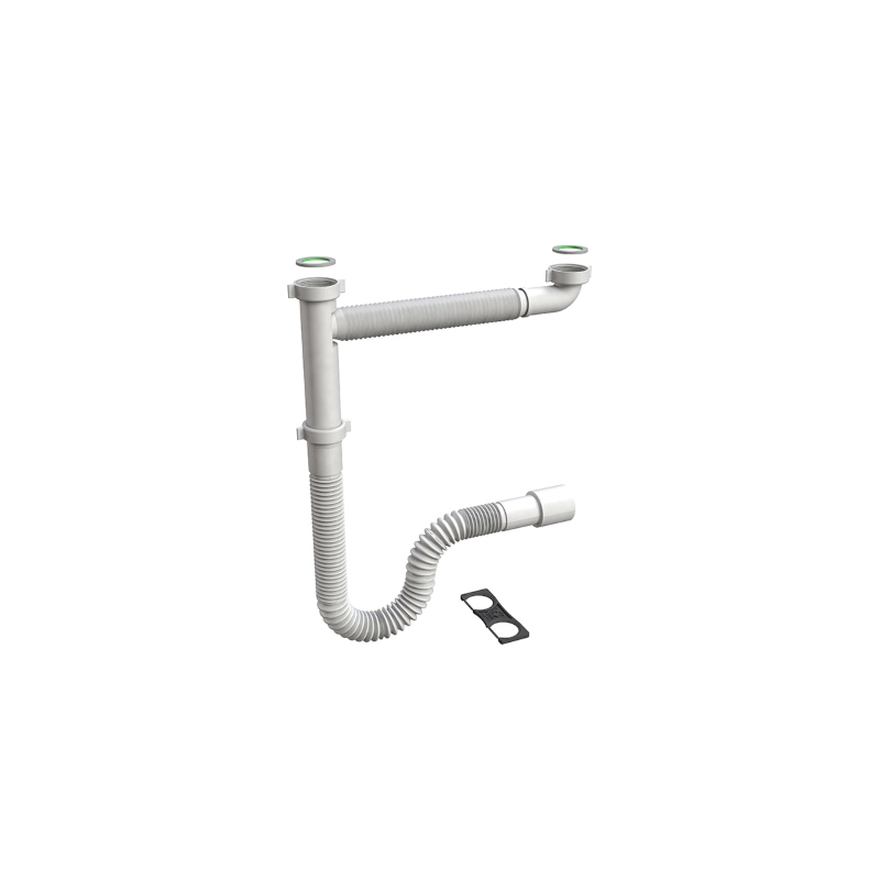 Sifone “Magik” Flessibile Per Lavello Cucina 2 Vie "Bonomini" 371-B1092EX