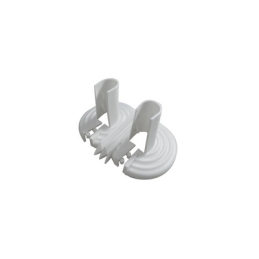 Borchia Doppia In Materiale Plastico Universale Bianca - Diam. 10-22 Mm 433-188