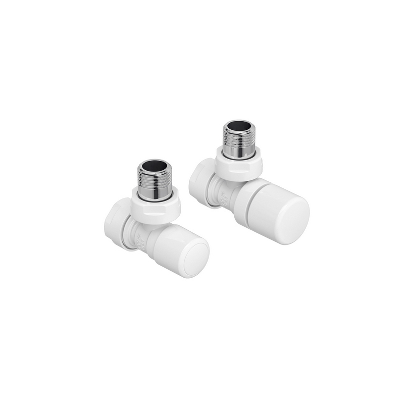 Valvola E Detentore A Squadra Zehnder Classic Line - 1/2 Bianco 433-Z8380-04B
