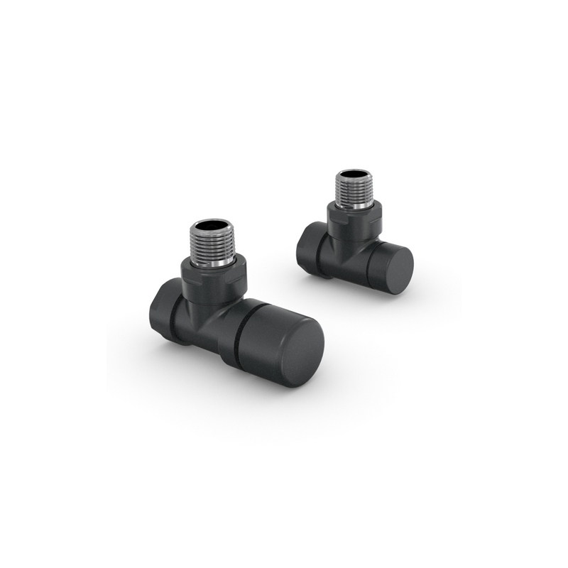 Valvola E Detentore A Squadra Zehnder Design Line - 1/2 Nero 433-Z8381-04N