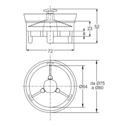 Valvola Meccanica Di Non Ritorno Anti-odore In Silicone "Bonomini" 371-B5229