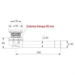 Piletta "Nautilus" Per Piatti Doccia Con Scarico Allungato "Bonomini" 371-B5780-CR