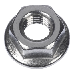 100 Pz Dadi Esagonali Flangiati Mu F In Acciaio - M10 Chiave 17 Mm 213-SOMU-10