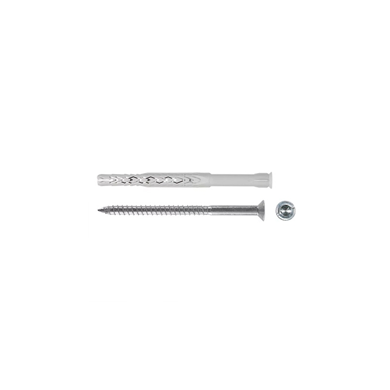 Tassello Prolungato In Nylon Con Vite A Testa Svasata - Mm 8 X 120 213-SXRL-08120