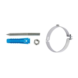 Collare Verniciato Per Canne Fumarie Con Perno E Tassello - Diam. 130 214-880V-130