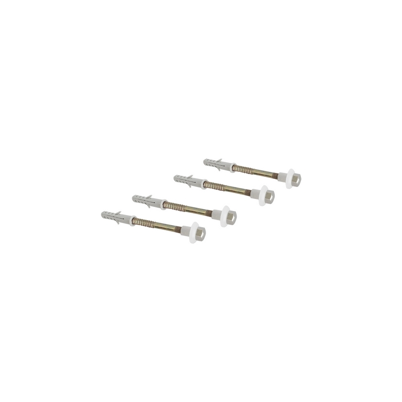 4 Pz Fissaggi Verticali Per Wc E Bidet - Zincati - M6x80 214-F100Z-80