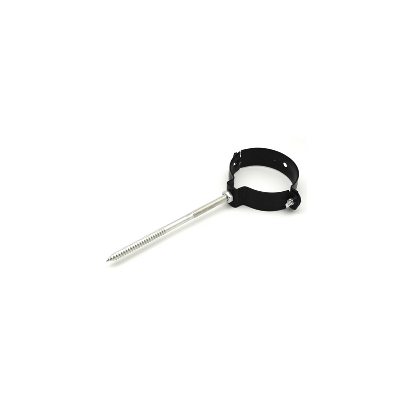 Collare Per Fissaggio Di Tubi Fumo Verniciato Nero - Diam. 80 214-F207-080