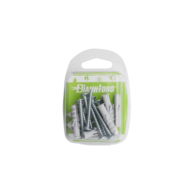 10 Pz Tasselli Con Vite Blister - Pz.10 X Diam. 6 214-F601Y-6