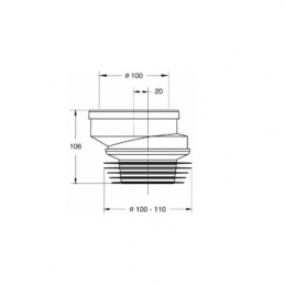 Manicotto Per W.c. "Bi-power" Eccentrico 20 Mm 371-B8426