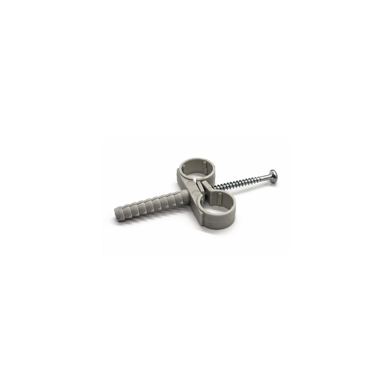 10 Pz Collari Doppi In Nylon Con Vite - Mm 18 214-FCND-18