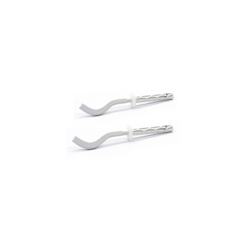 2 Pz Mensole Filettate Piatte Schiacciate Per Radiatori In Alluminio - 9 X 220 Mm 214-FM9S-220