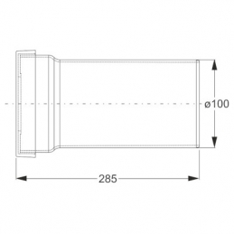 Manicotto Per W.c. Rigido Pvc "Bonomini" 371-B8431