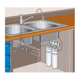 Sistema Filtrante Ad Osmosi Inversa "Oasis 300 Duo" 353-113