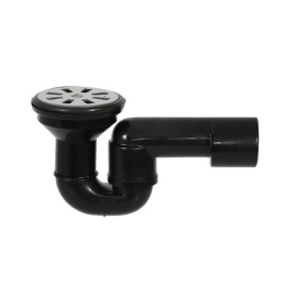 Piletta Doccia Griglia Piana Con Sifone Snodato Pehd - Griglia Inox D. 80 382-N362-80I