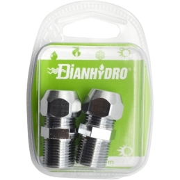 2 Pz Nipples Bicono Cromato Per Cannette Blister - Pz.2 X (3/8x3/8) Diam. 12 211-560Y-3312