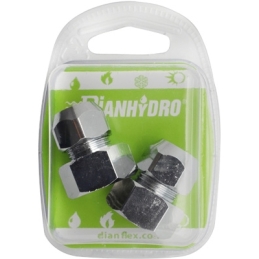 2 Pz Raccordi Mf Con Dadi Conici Cromati Blister - Pz.2 X (3/8x3/8) Diam. 10 211-562Y-3310