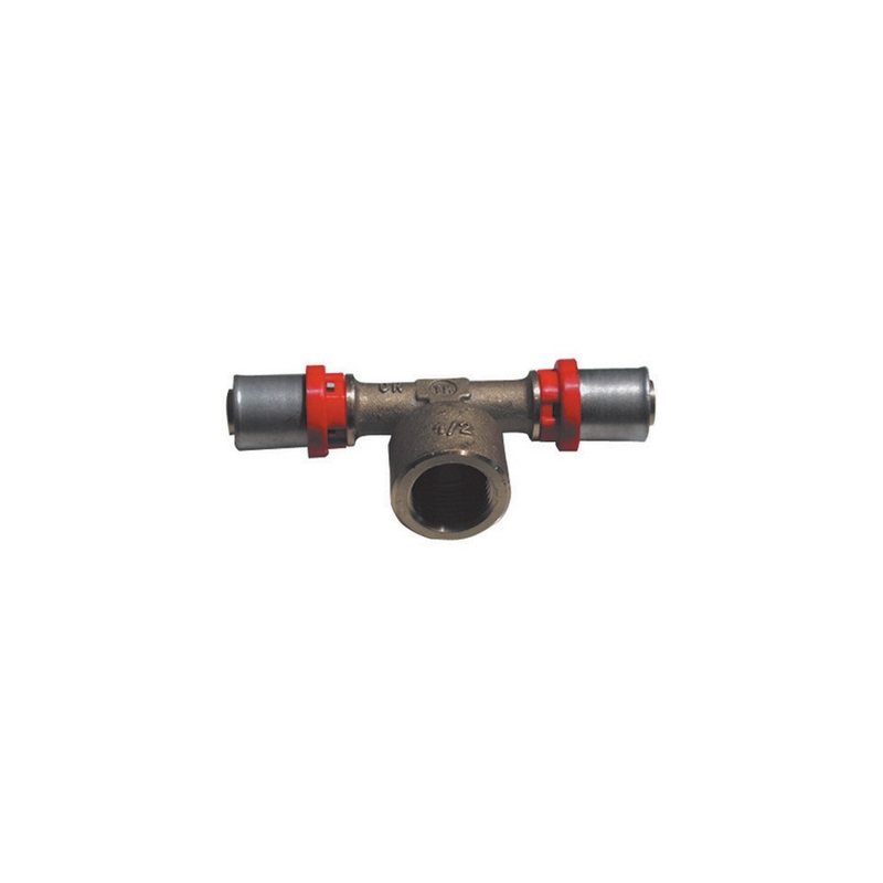 Raccordo Press A T Femmina Per Multistrato - 1/2 X 20 X 2,5 317-1659-042025
