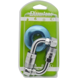 2 Pz Curvette Sottolavabo A 90° Complete E Girevole Blister - Pz. 2 - 1/2 X 3/8 Diam. 10 211-504Y